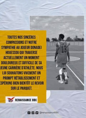 Nos compassions et notre sympathie au joueur Donadei Houessou